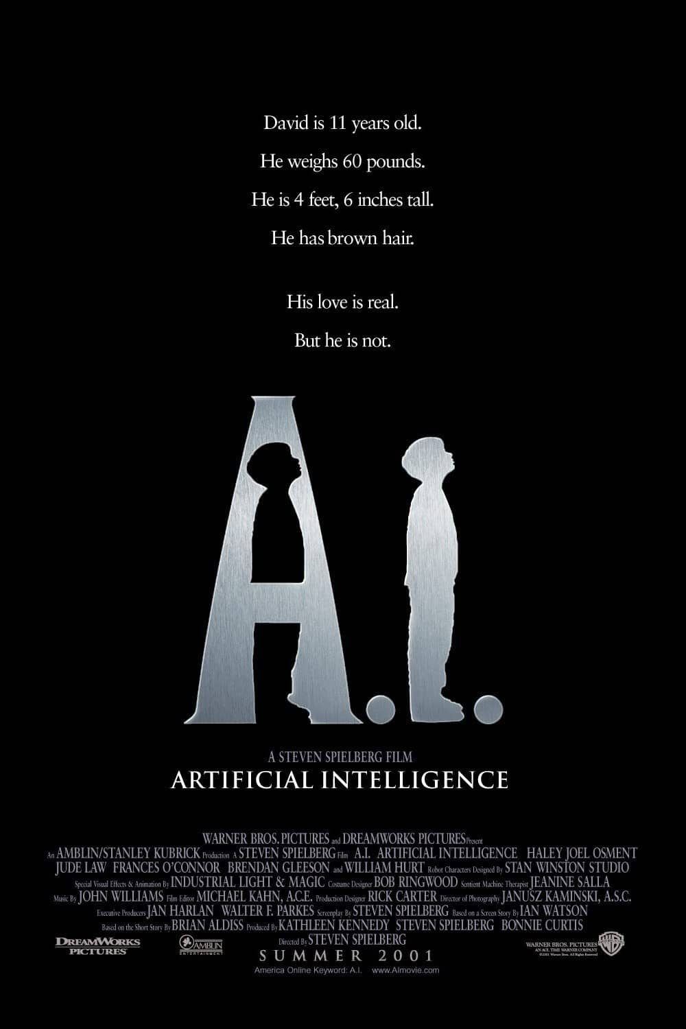 The movie poster for A.I. Artificial Intelligence