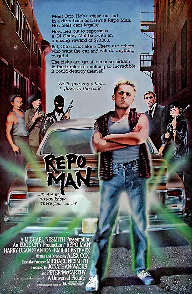 The movie poster for Repo Man
