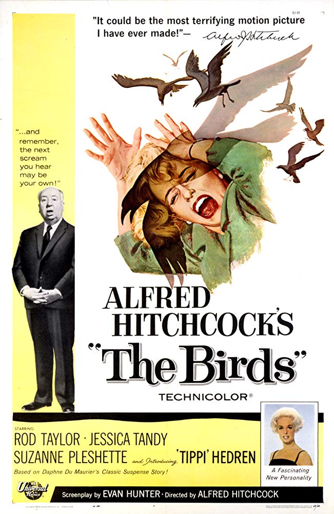 The movie poster for The Birds